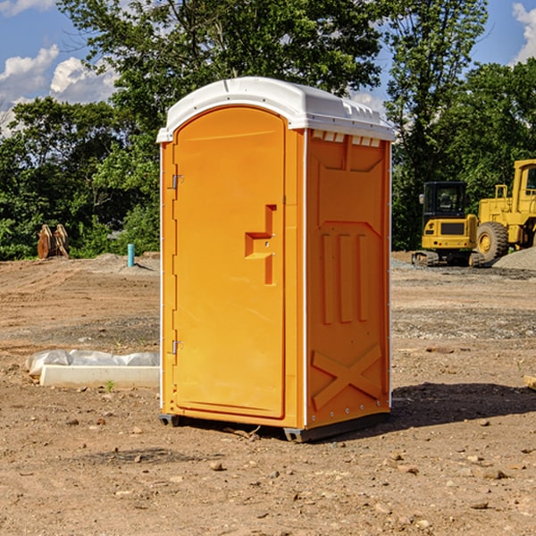 how often are the portable restrooms cleaned and serviced during a rental period in Plano KY